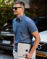 Steel Blue Polo shirt